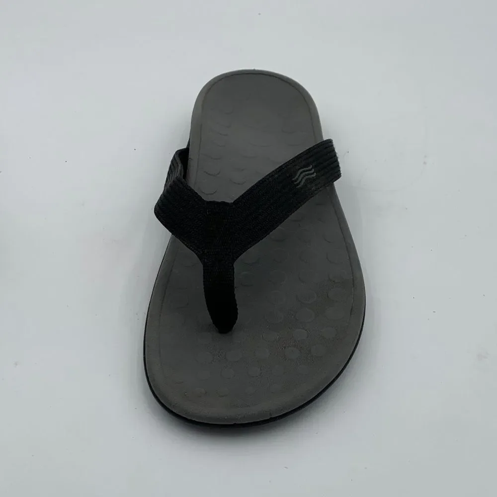 Vionic Tide Toe Post Sandals Black Men’s Orthotic Flip Flops